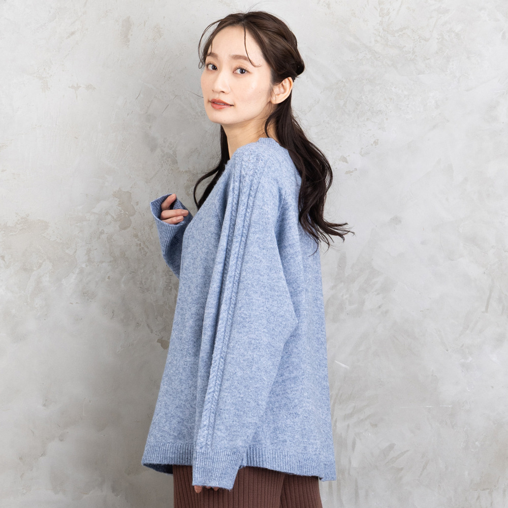 【sabstreet bis】【web限定】 Aラインケーブルニットプルオーバー15