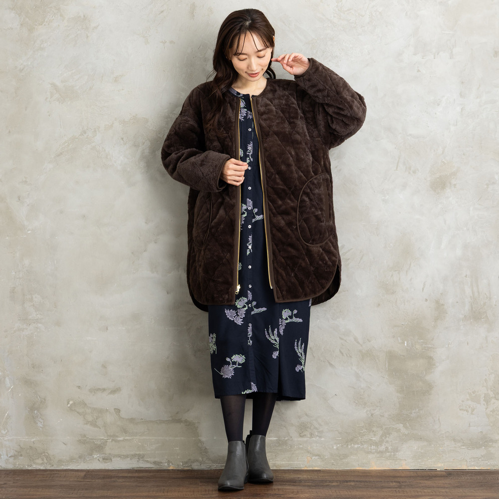 21号(6L~) ファー×キルティングリバーシブルコート12