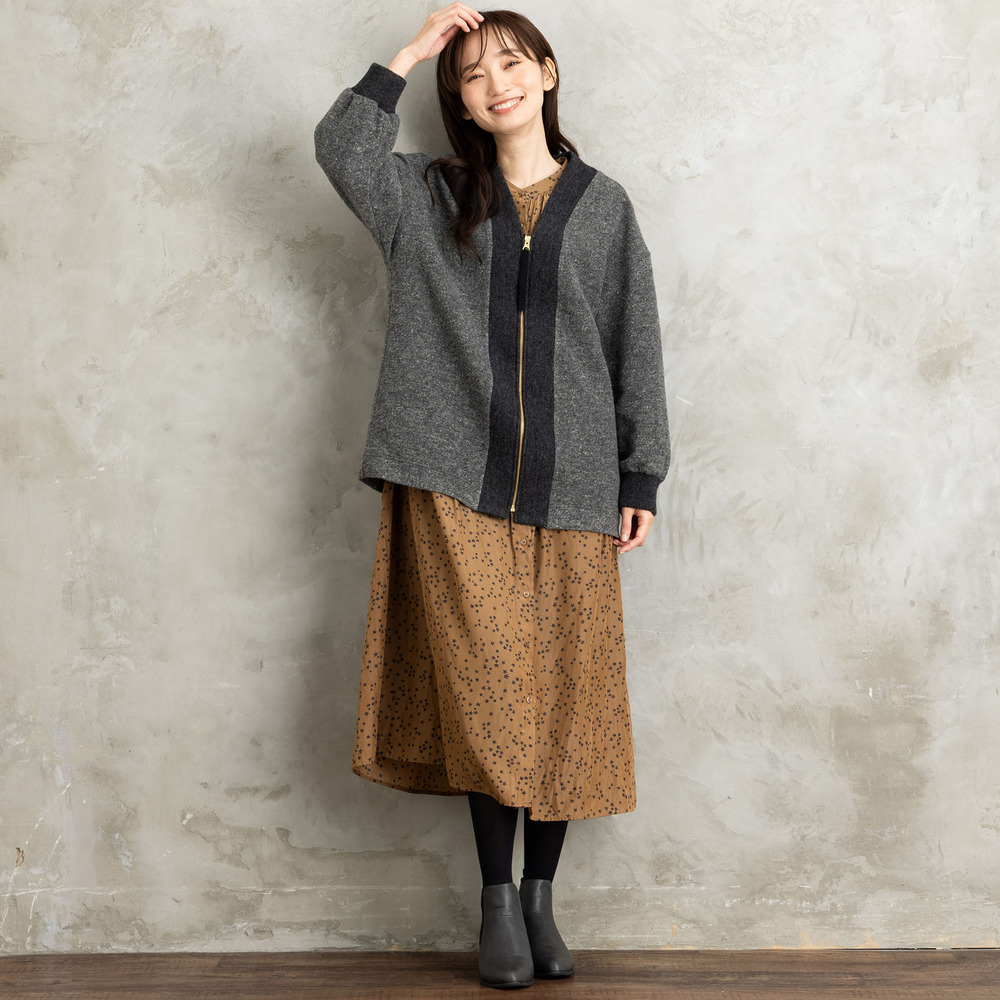 21号(6L~) イタリアンエアリーリブデザインジップブルゾン17