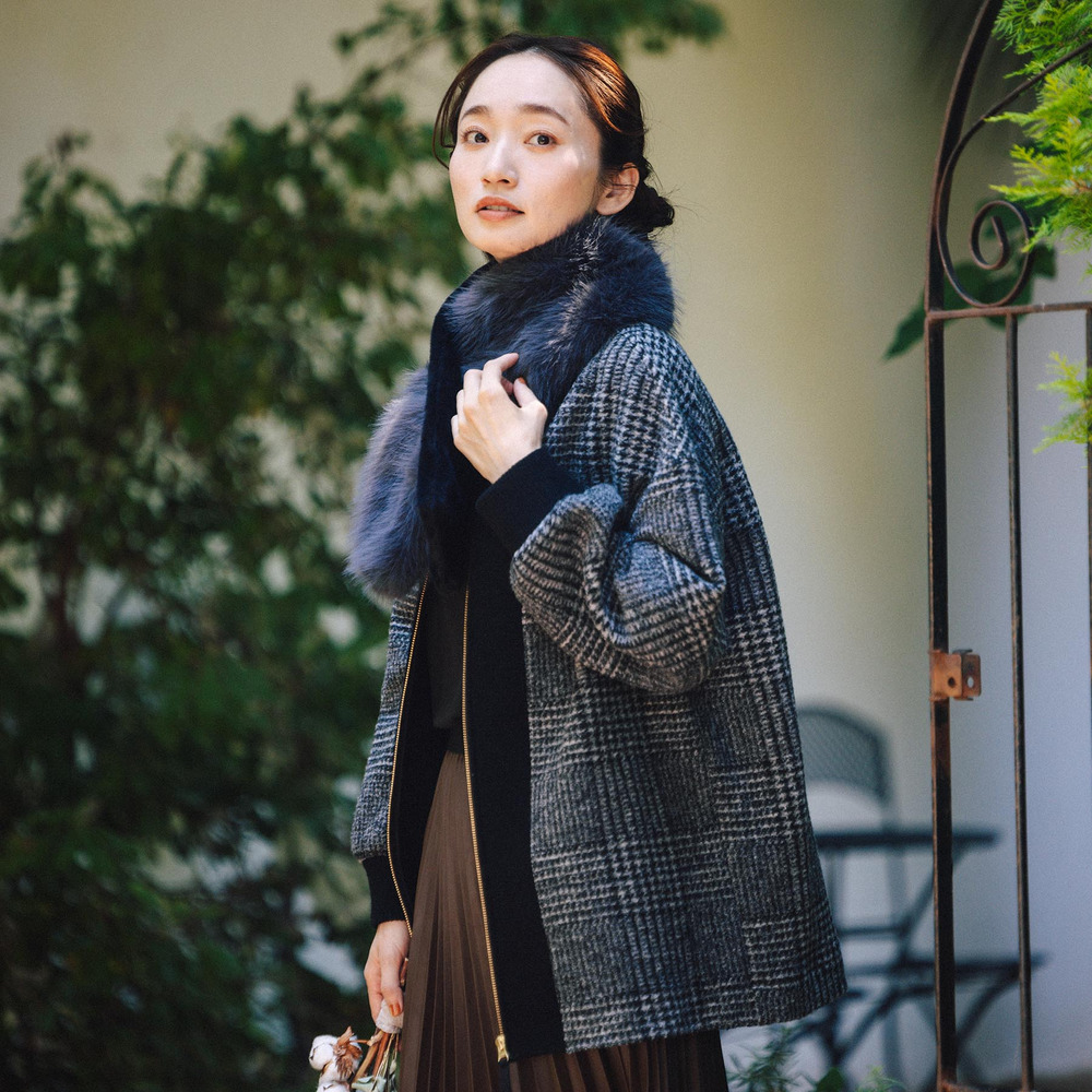 21号(6L~) イタリアンエアリーリブデザインジップブルゾン2