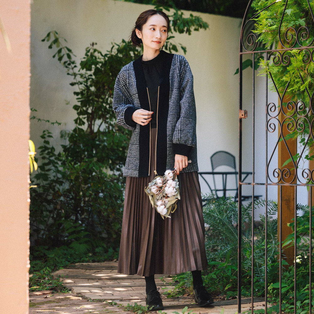 21号(6L~) イタリアンエアリーリブデザインジップブルゾン3