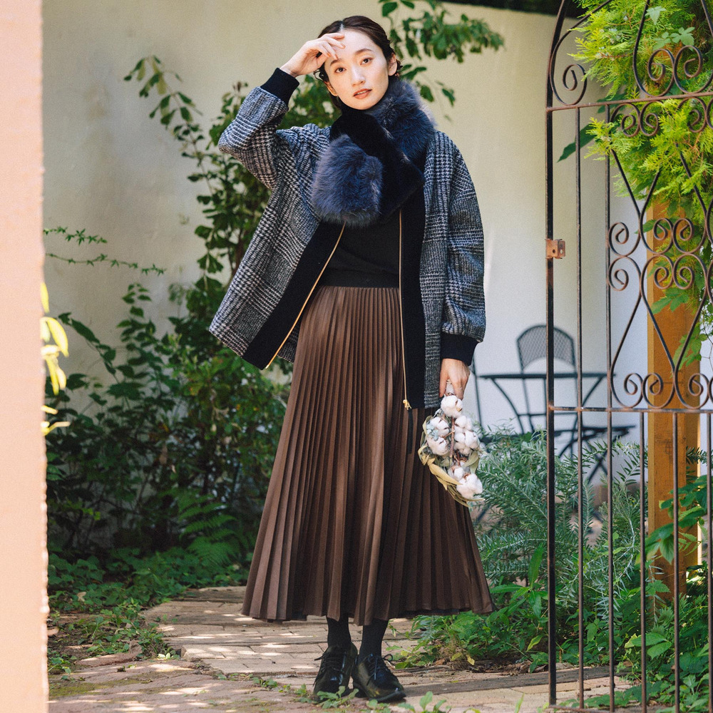 21号(6L~) イタリアンエアリーリブデザインジップブルゾン6