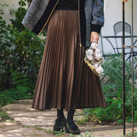 21号(6L～) レザーライクプリーツスカート