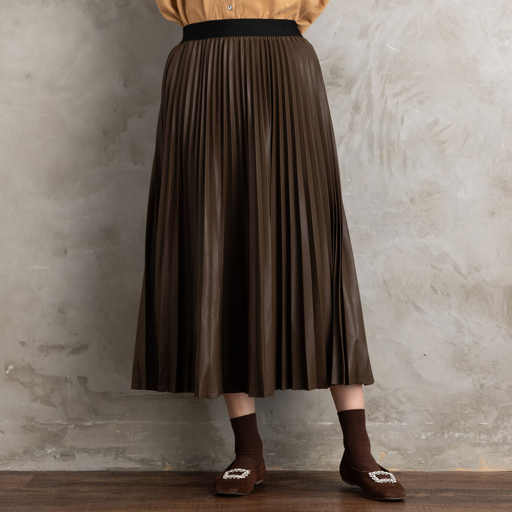 21号(6L~) レザーライクプリーツスカート19