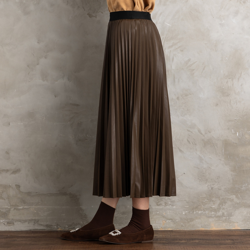 21号(6L~) レザーライクプリーツスカート20