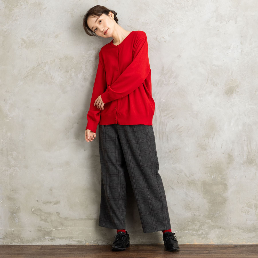 21号(6L~) 両面起毛セミワイドパンツ13