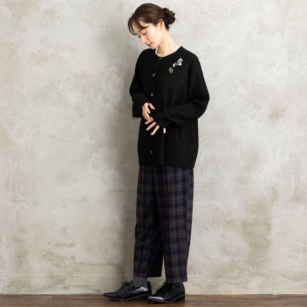 21号(6L~) 両面起毛セミワイドパンツ19