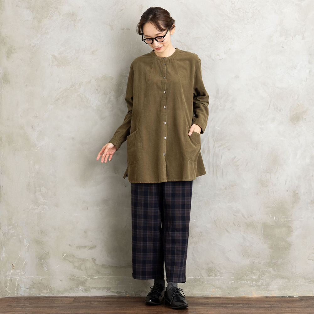 21号(6L~) 両面起毛セミワイドパンツ20