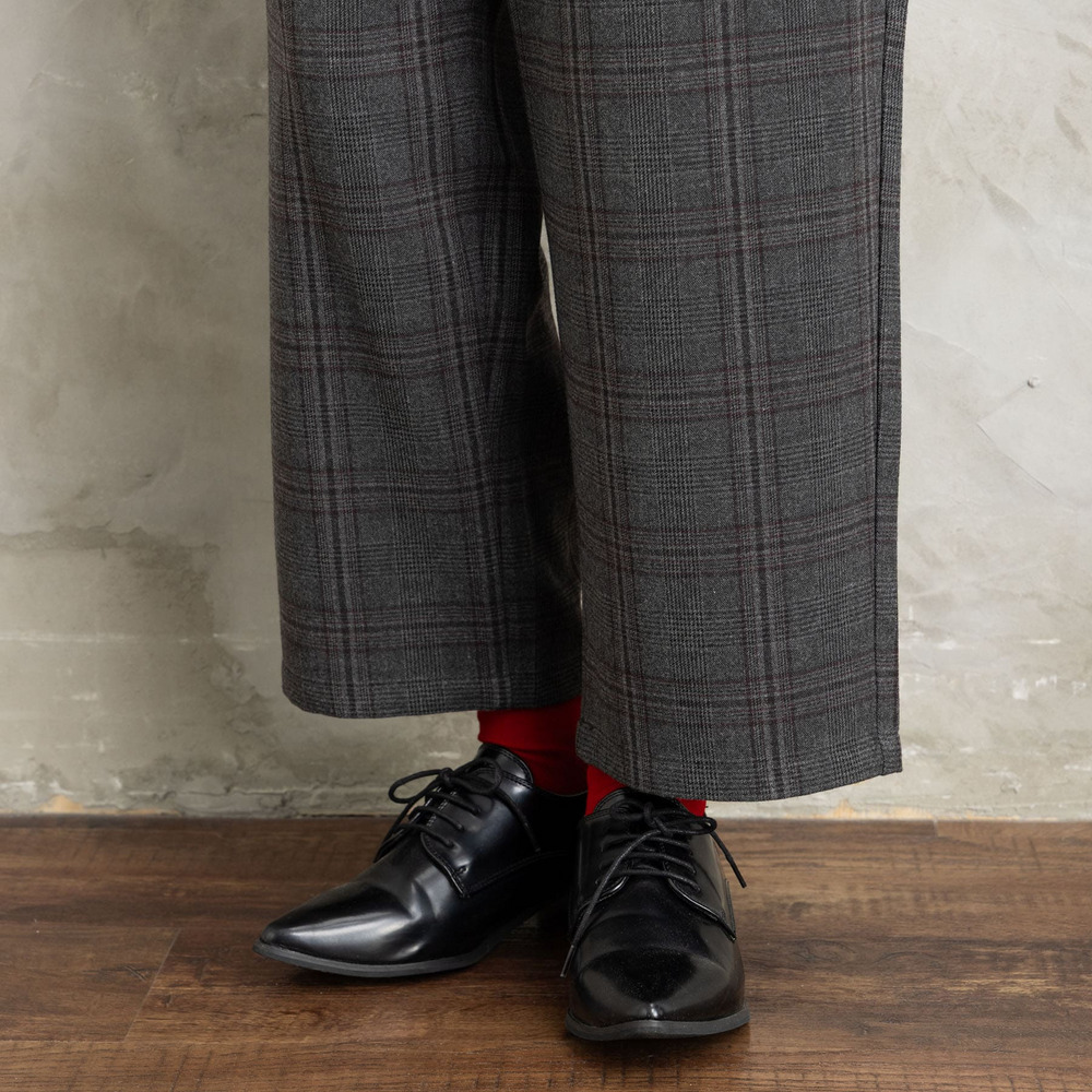 21号(6L~) 両面起毛セミワイドパンツ28