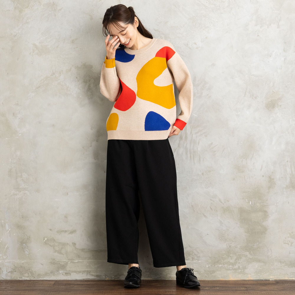 21号(6L~) 両面起毛セミワイドパンツ7