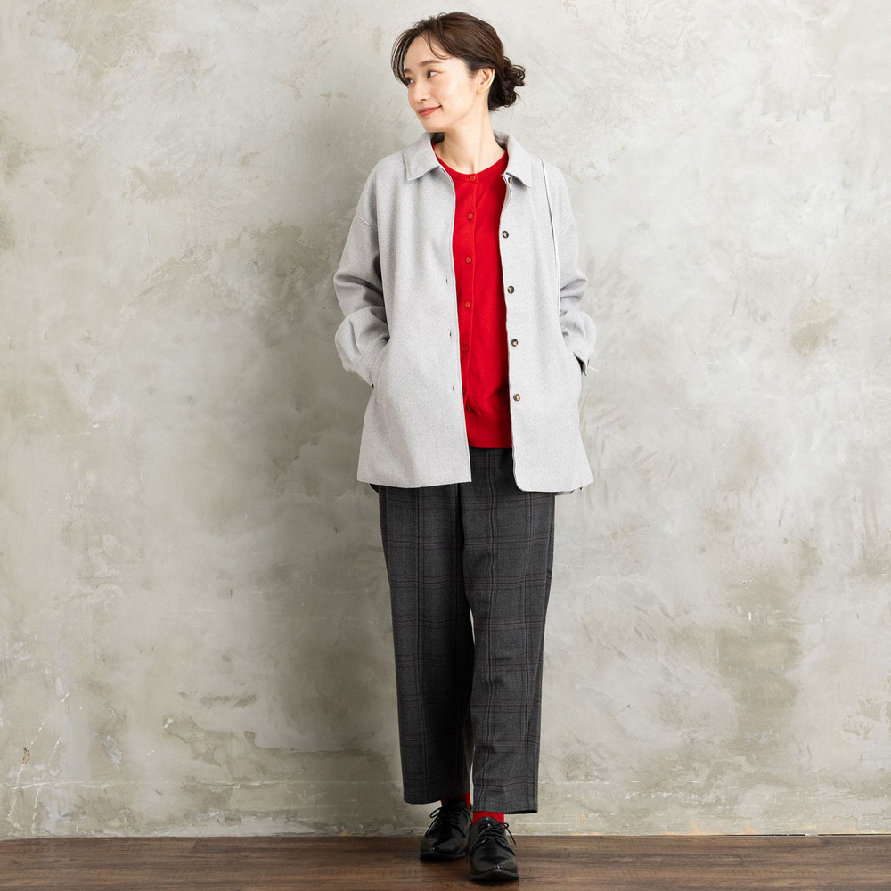 21号(6L~) 両面起毛セミワイドパンツ8