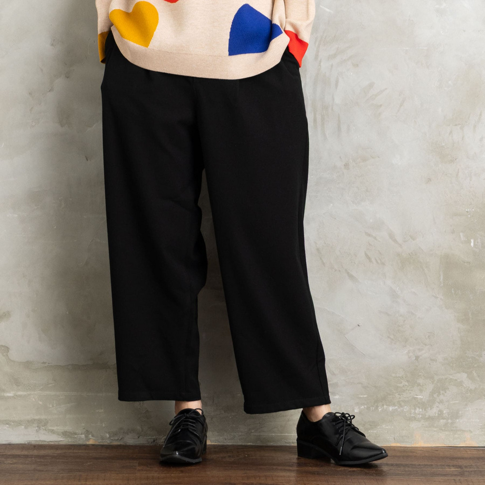 21号(6L~) 両面起毛セミワイドパンツ1