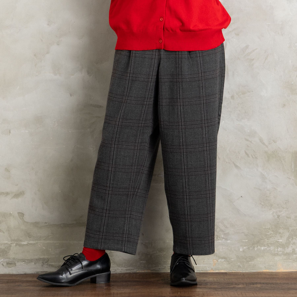 21号(6L~) 両面起毛セミワイドパンツ1