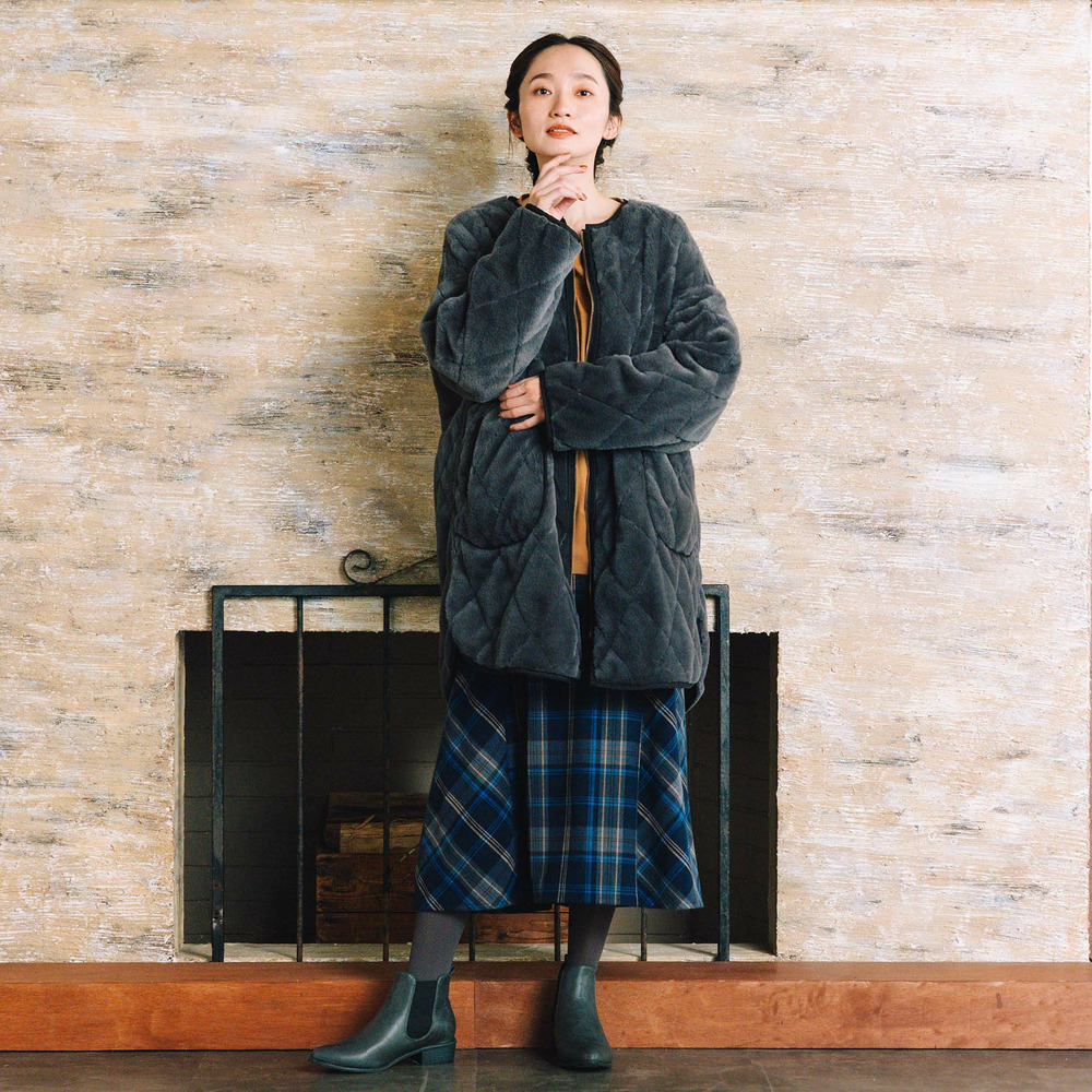 21号(6L~) 両面起毛チェックスカート2