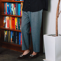 21号(6L～) トロピカルウールセンタープレステーパードパンツ