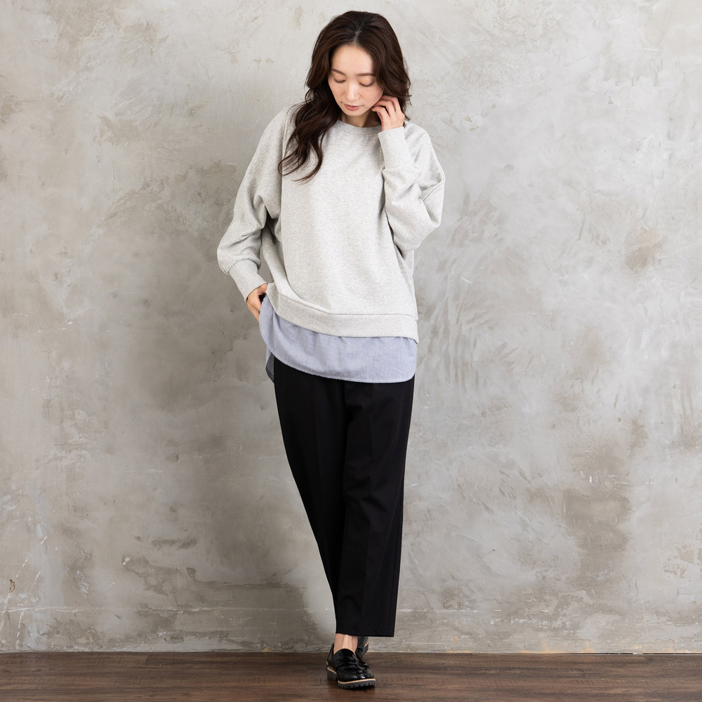 21号(6L~) トロピカルウールセンタープレステーパードパンツ19