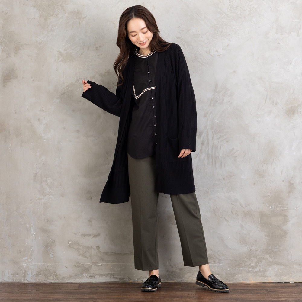 21号(6L~) トロピカルウールセンタープレステーパードパンツ21