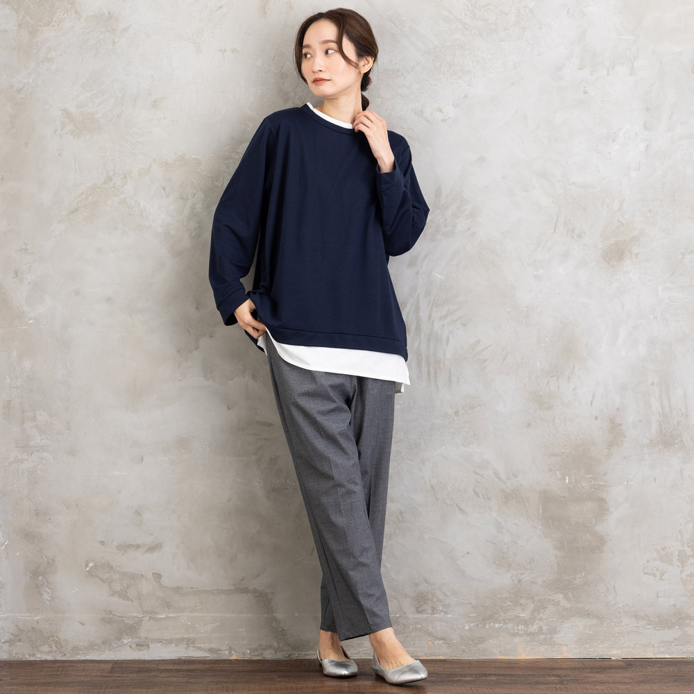 21号(6L~) トロピカルウールセンタープレステーパードパンツ23