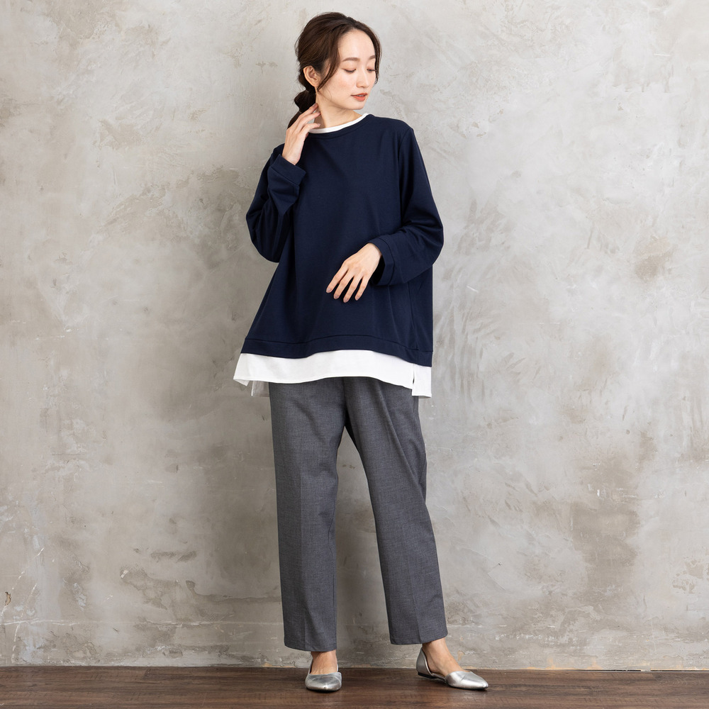 21号(6L~) トロピカルウールセンタープレステーパードパンツ24