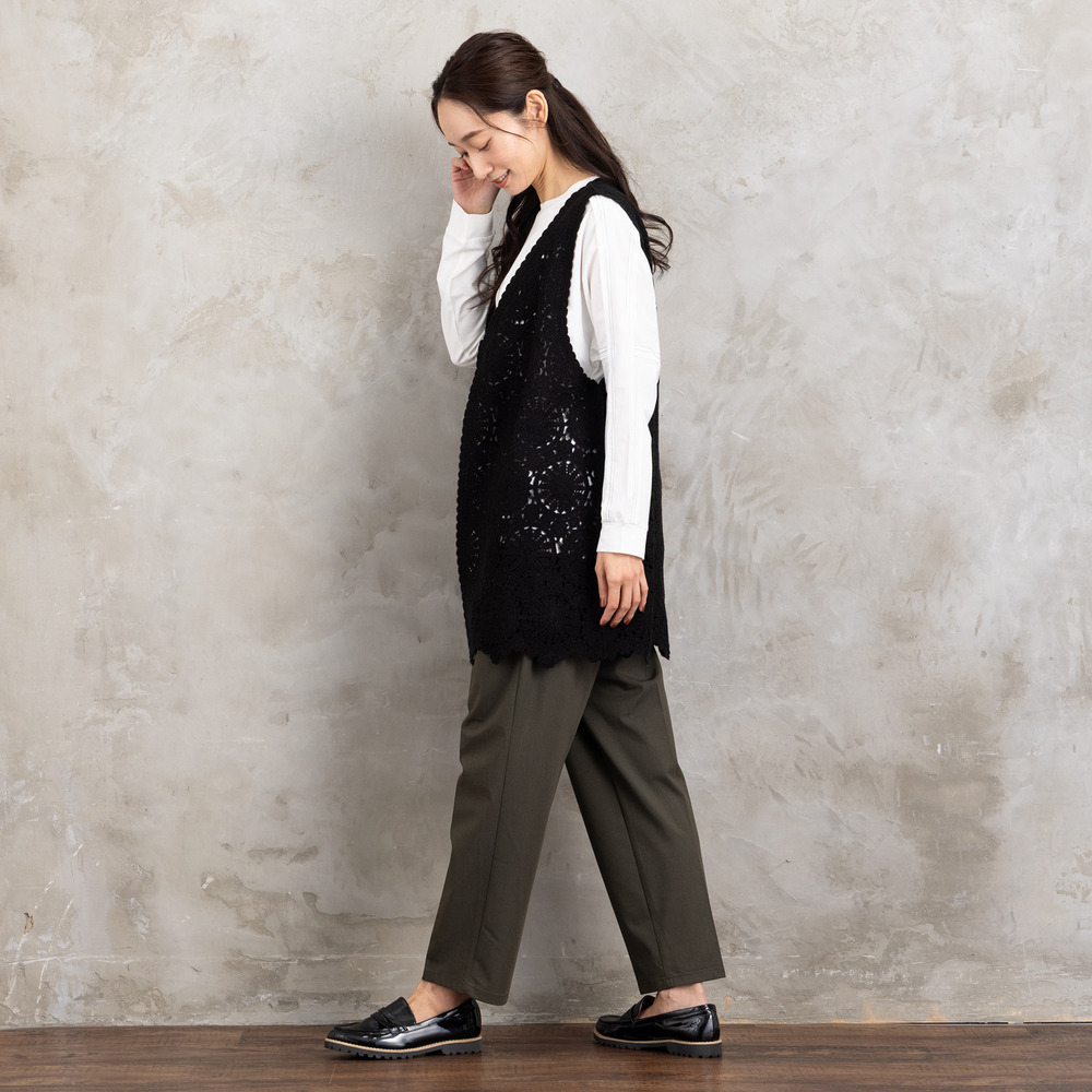 21号(6L~) トロピカルウールセンタープレステーパードパンツ6