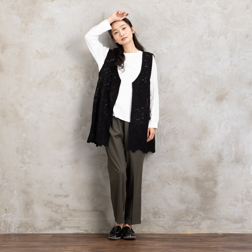 21号(6L~) トロピカルウールセンタープレステーパードパンツ7