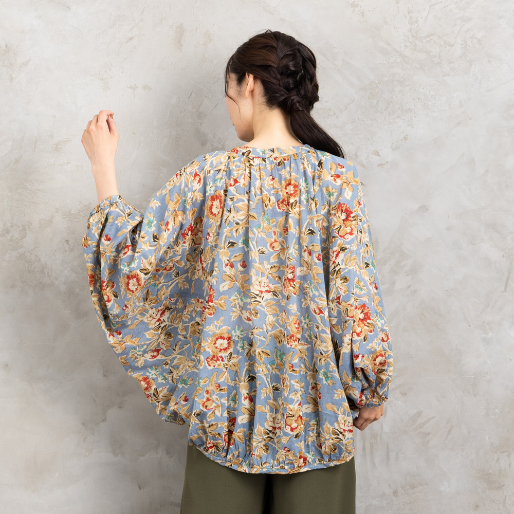 21号(6L~) フラワープリントバルーンブラウス12