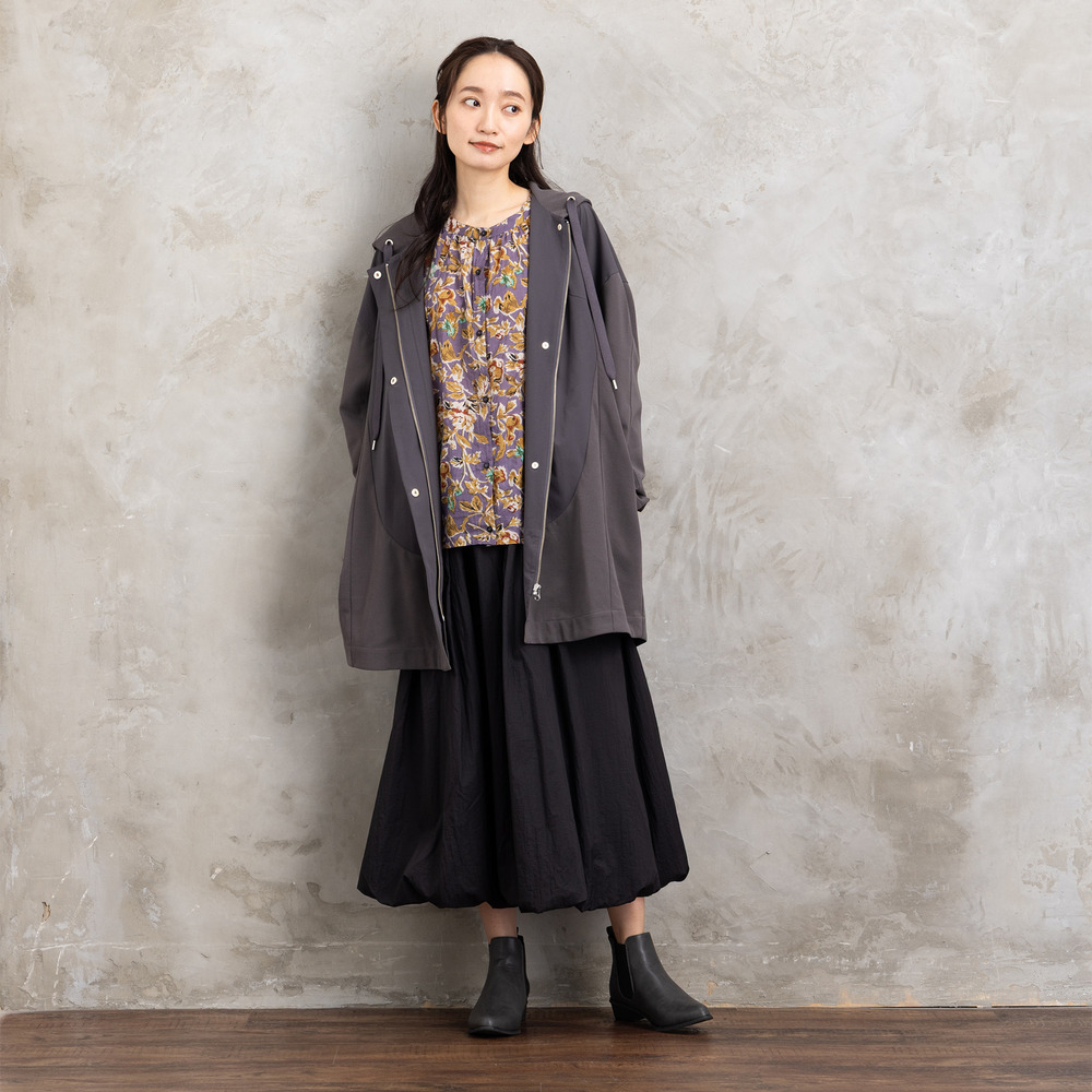 21号(6L~) フラワープリントバルーンブラウス3