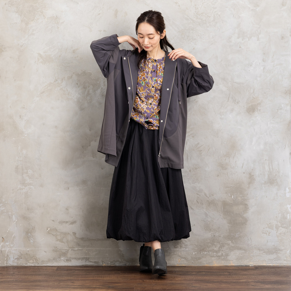 21号(6L~) フラワープリントバルーンブラウス4