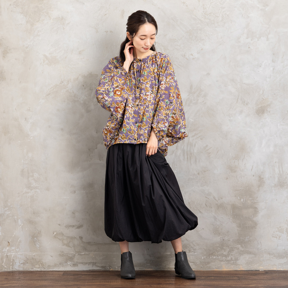 21号(6L~) フラワープリントバルーンブラウス5