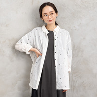 21号(6L～) ホイルドットプリントシャツ