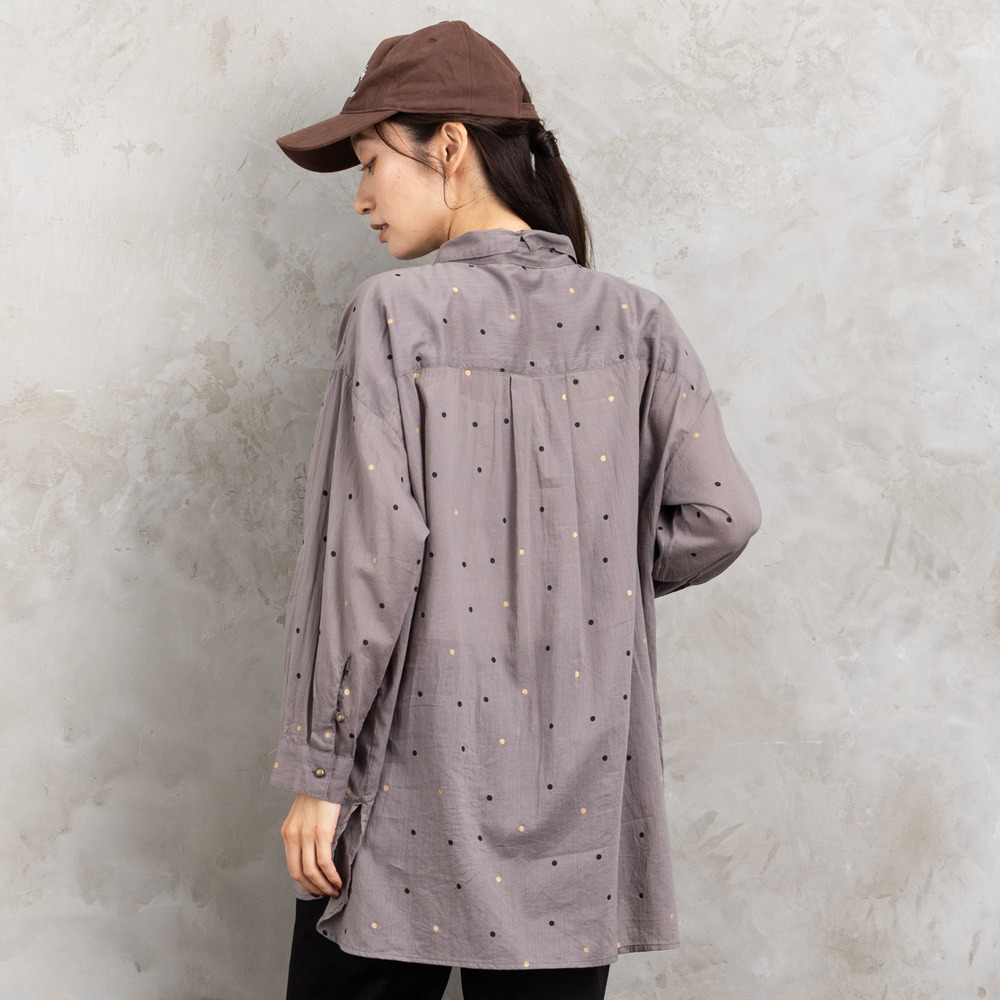 21号(6L~) ホイルドットプリントシャツ11