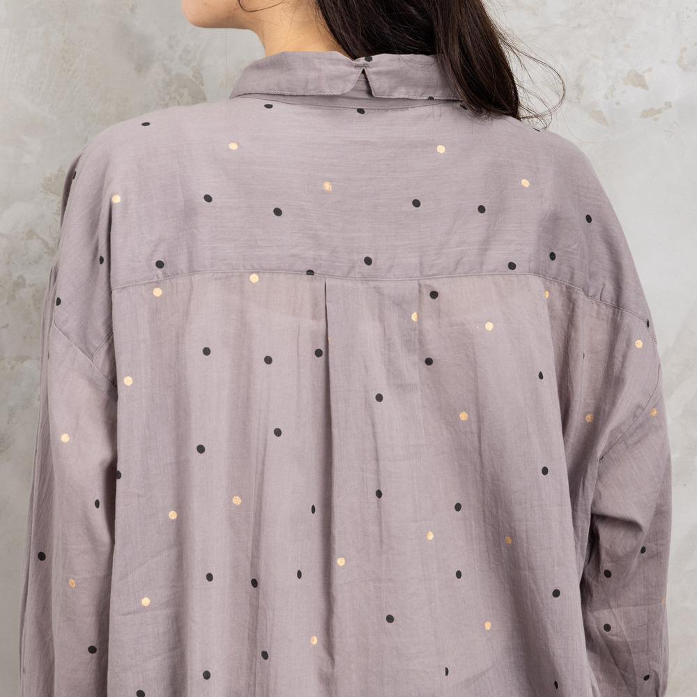 21号(6L~) ホイルドットプリントシャツ12