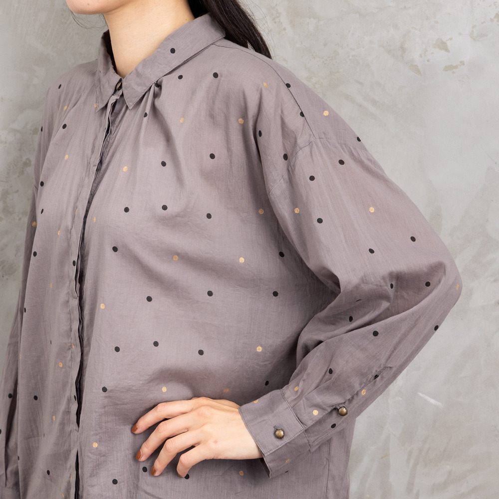 21号(6L~) ホイルドットプリントシャツ14