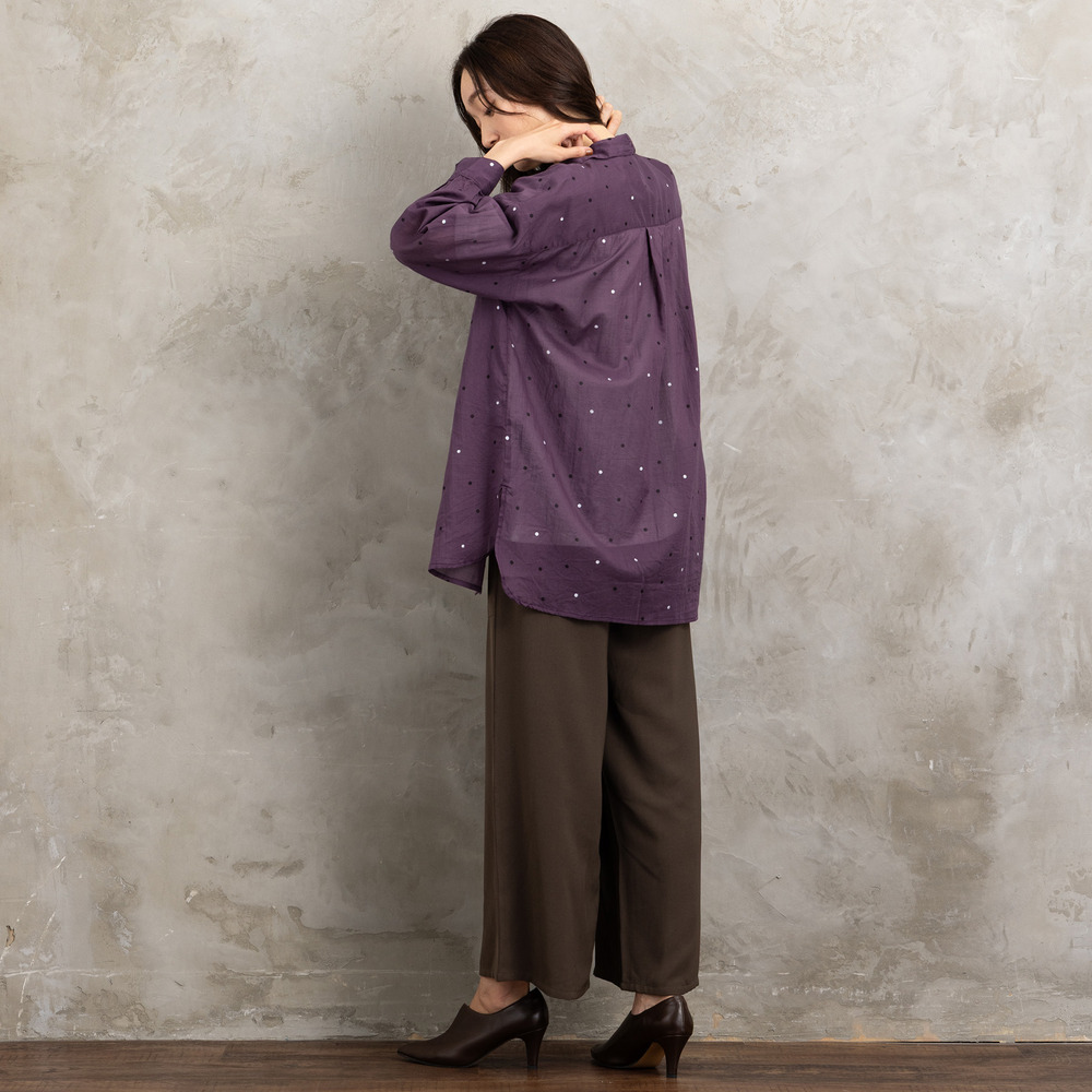 21号(6L~) ホイルドットプリントシャツ5