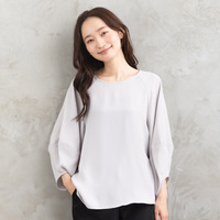 21号(6L～) ダブルバックサテンブラウス