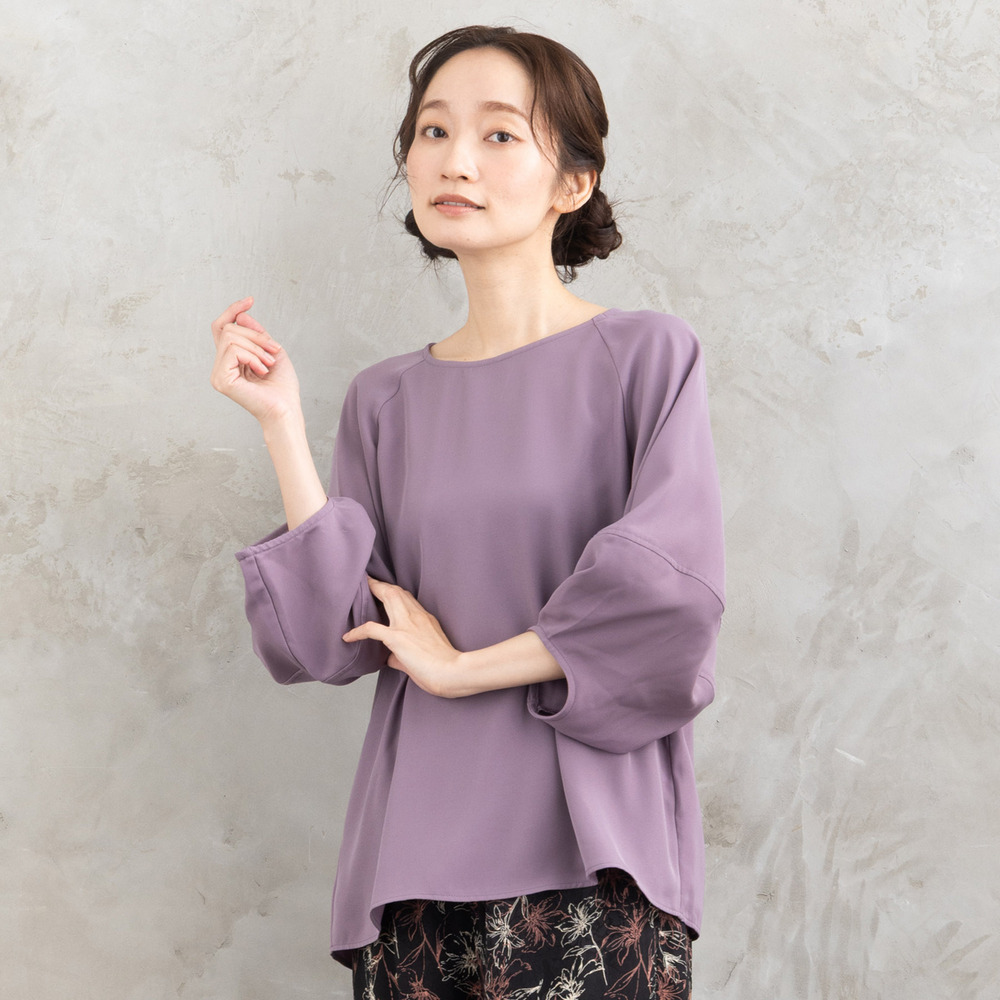 21号(6L~) ダブルバックサテンブラウス1