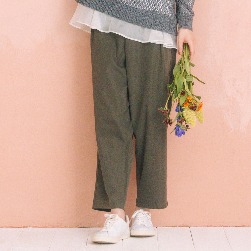 21号(6L～) 【撥水・COOL】ストレートタックパンツ