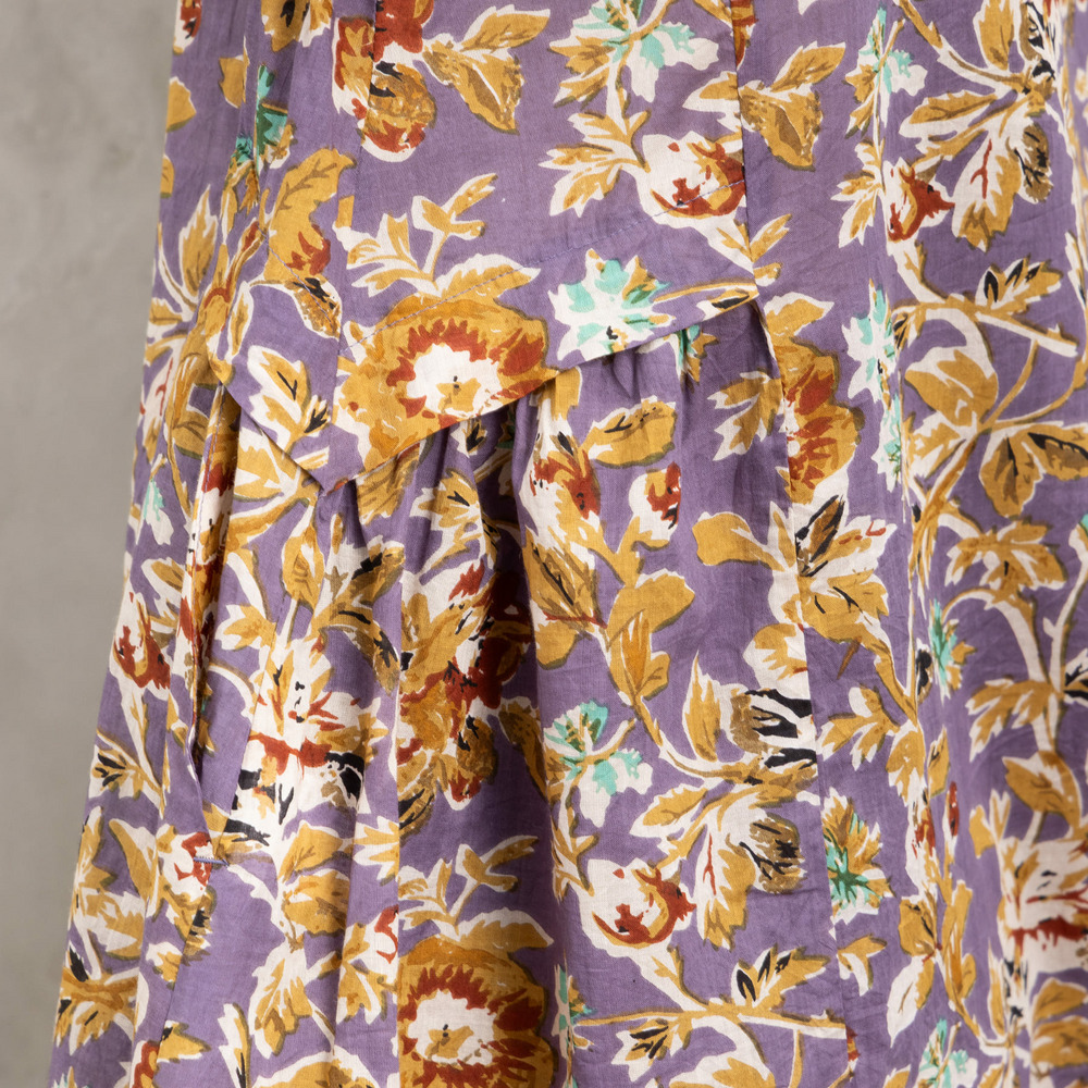 21号(6L~) フラワープリントサイドギャザーチュニック12