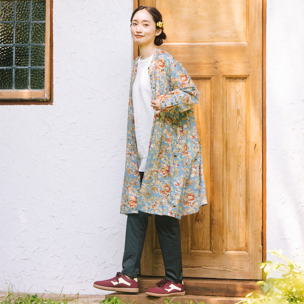 21号(6L~) フラワープリントサイドギャザーチュニック14