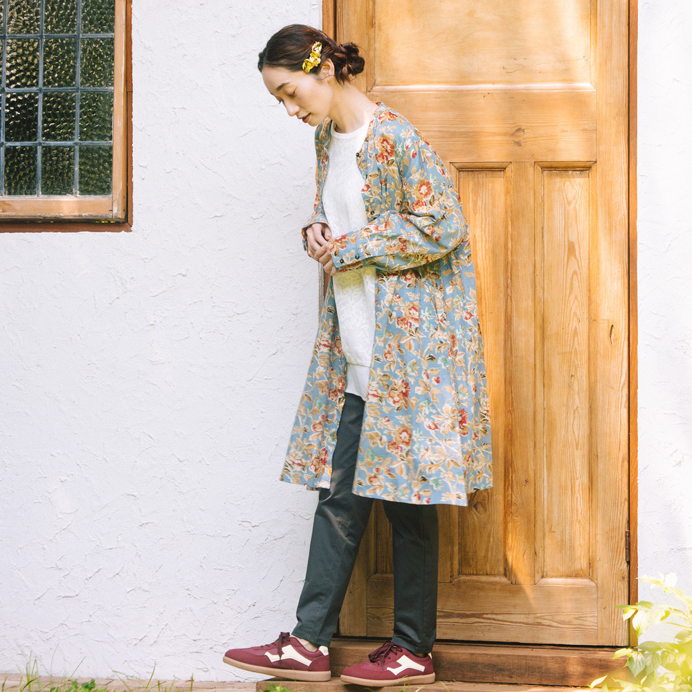 21号(6L~) フラワープリントサイドギャザーチュニック15