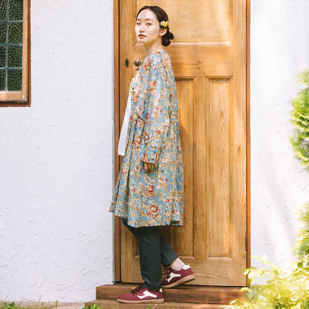 21号(6L~) フラワープリントサイドギャザーチュニック18