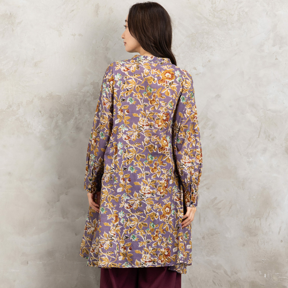 21号(6L~) フラワープリントサイドギャザーチュニック7