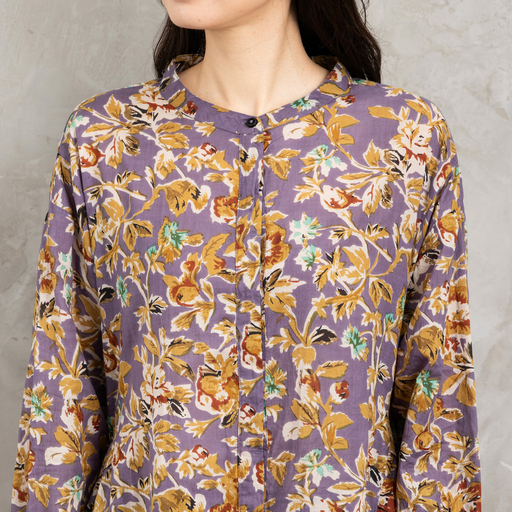 21号(6L~) フラワープリントサイドギャザーチュニック8