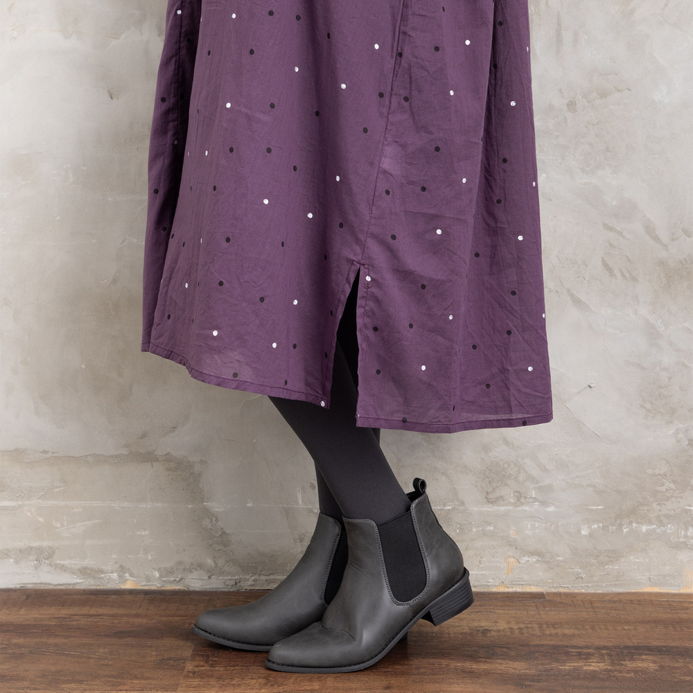 21号(6L~) ホイルドットプリントキーネックワンピース16