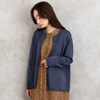 21号(6L～) [MADE IN JAPAN]ラメプレーティングニットカーディガン