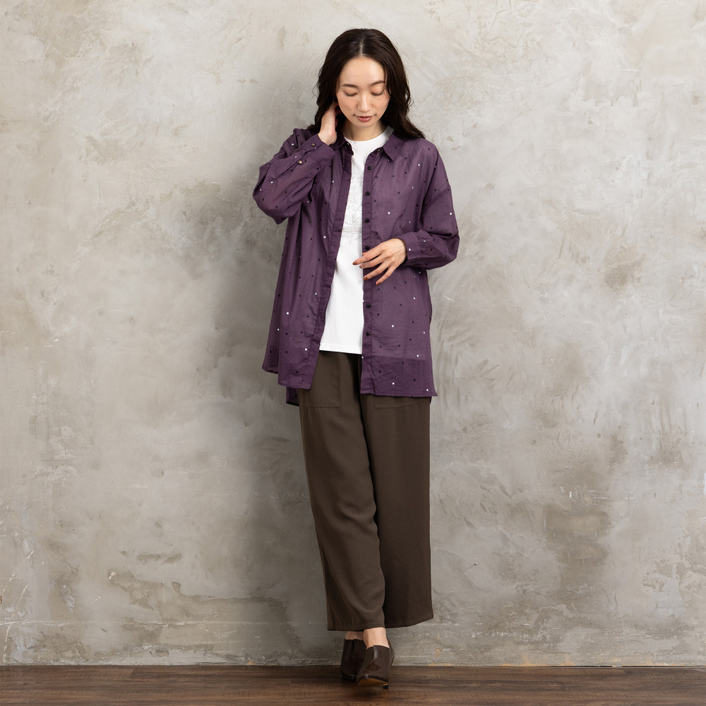 21号(6L~) フラワーエンブレム刺繍Tシャツ11