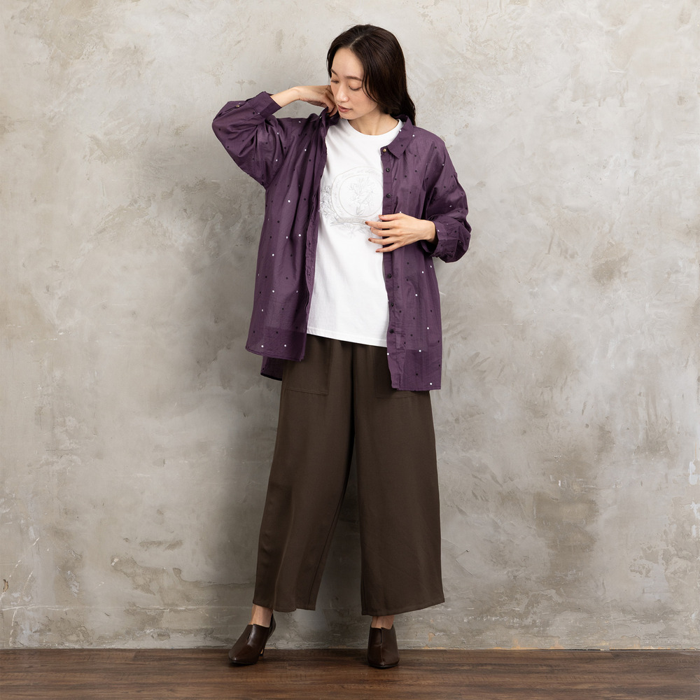 21号(6L~) フラワーエンブレム刺繍Tシャツ12