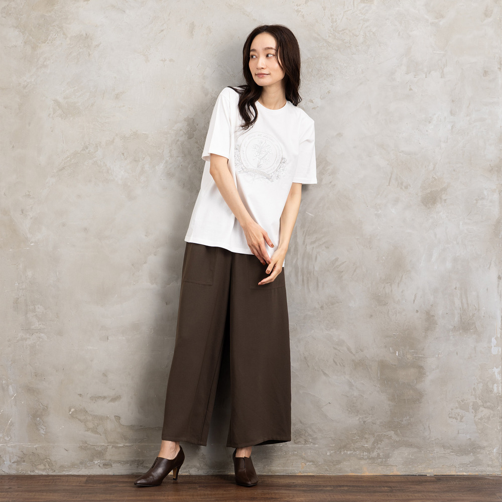 21号(6L~) フラワーエンブレム刺繍Tシャツ13