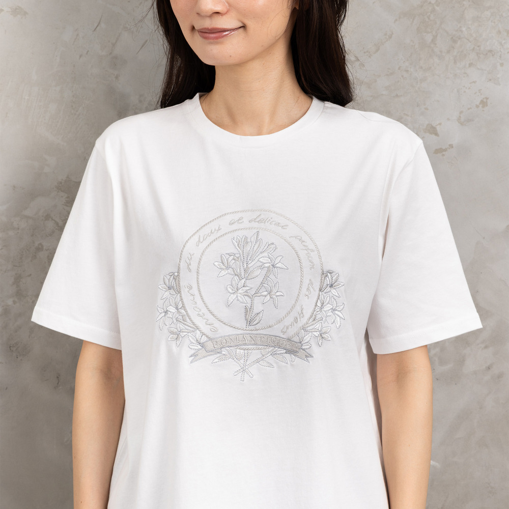 21号(6L~) フラワーエンブレム刺繍Tシャツ19