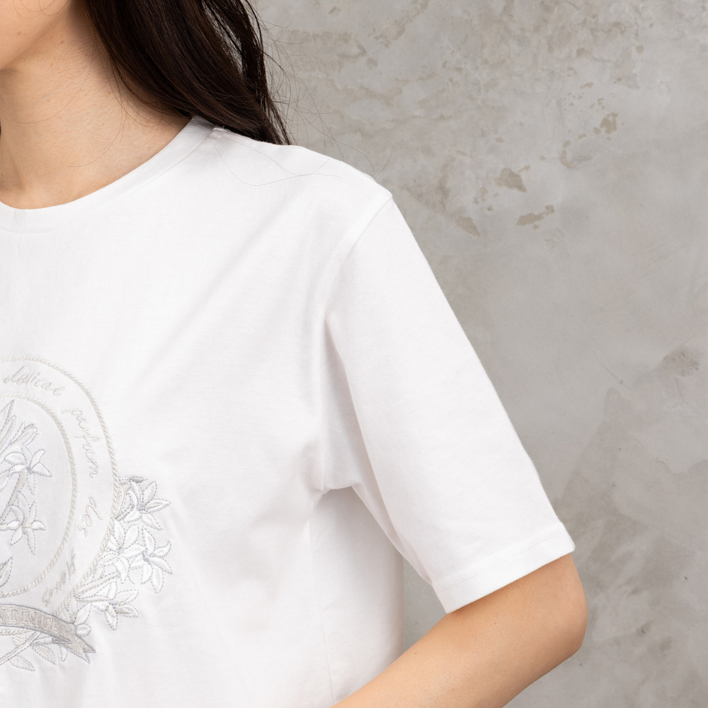 21号(6L~) フラワーエンブレム刺繍Tシャツ20